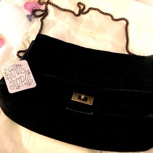 FREE PEOPLE BLACK SUEDE EVENING/Boho bag
